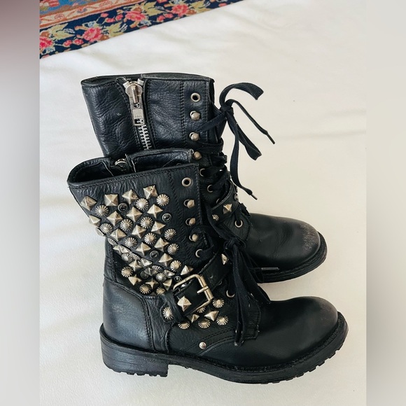 ASH RYANNA STUDDED BIKER BOOTS - Picture 2 of 6